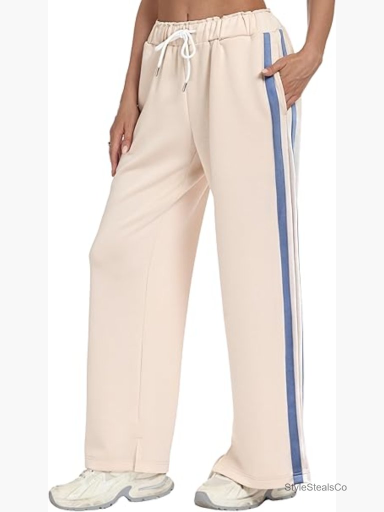Wide Leg Sweatpants High Waisted Baggy Lounge Pants Track Joggers With Pockets